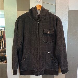 Ocean Current Men's Black Hooded Sweater